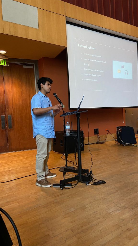Anthony Rumiche speaking at Game Sound Summit